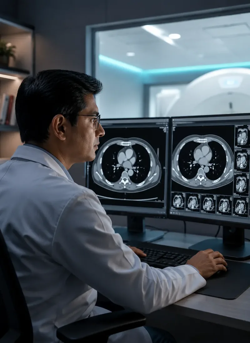 Calcium Score Test reporting at Imaging World Diagnostic Centre, Bopal Ahmedabad